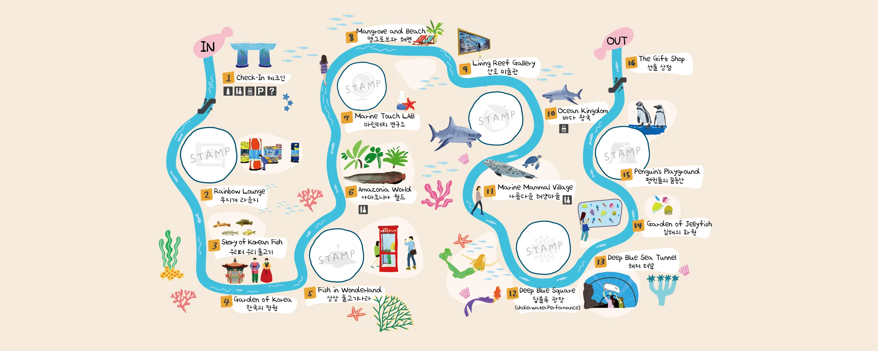 Stamp map at COEX Aquarium